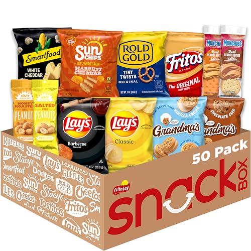 Frito Lay Ultimate Classic Snacks Package, Variety Assortment of Chips, Cookies, Crackers, & Nuts, (Pack of 40) (Packaging May Vary)