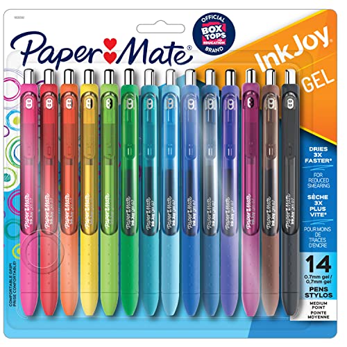 Paper Mate InkJoy Gel Pens, Medium Point, Assorted, 10 Count