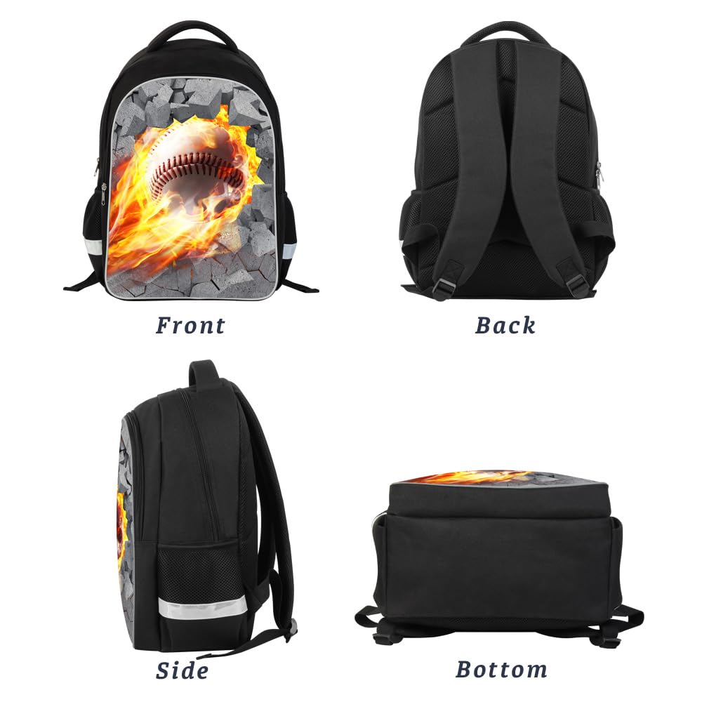 Luminous 3D Print School Backpack Large Capacity Lightweight Students Bookbag for Kids