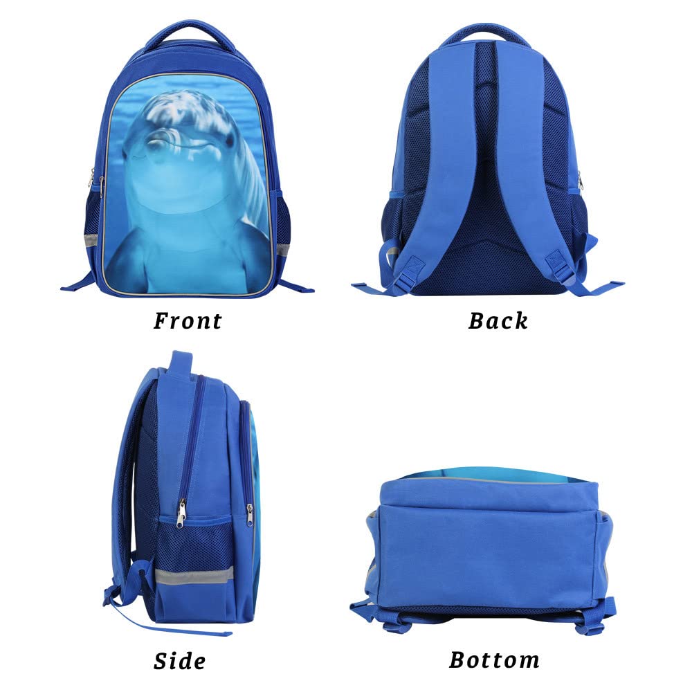 Luminous 3D Print School Backpack Large Capacity Lightweight Students Bookbag for Kids