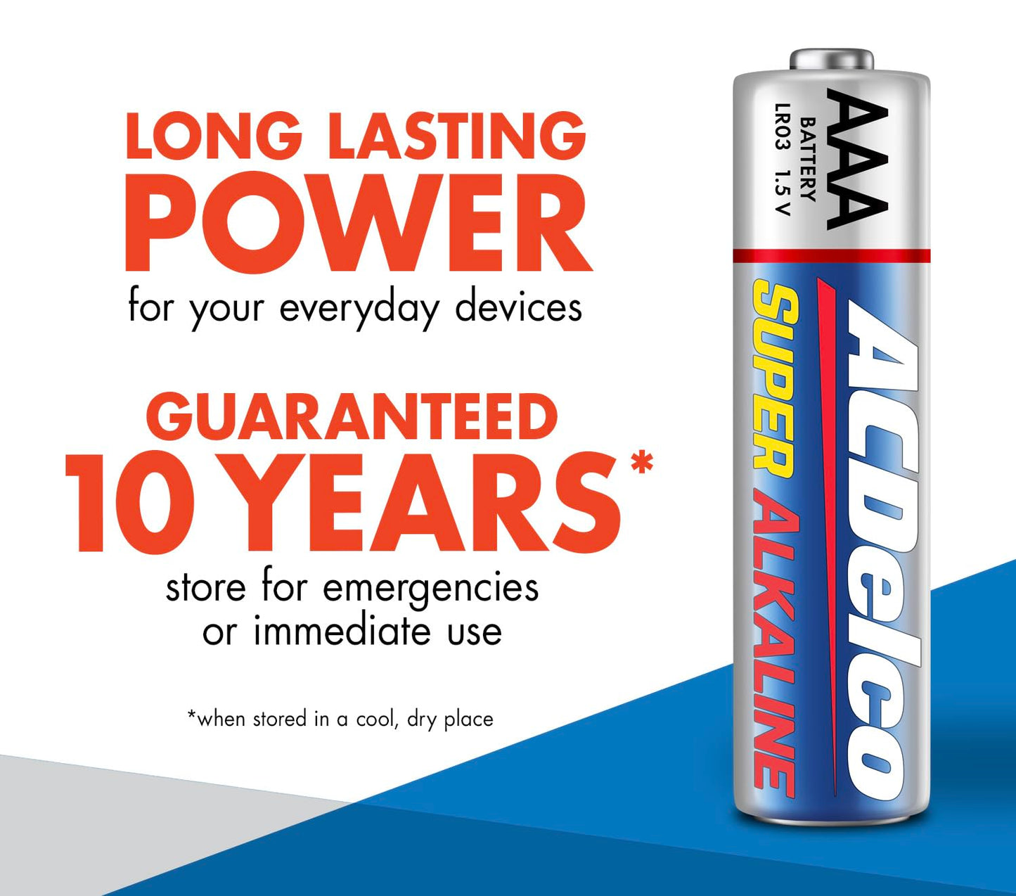 ACDelco 48-Count AAA Batteries, Maximum Power Super Alkaline Battery, 10-Year Shelf Life