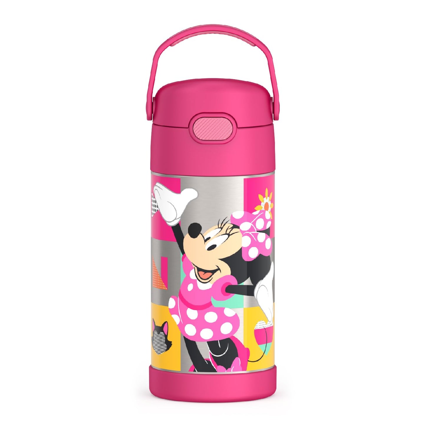 THERMOS FUNTAINER Water Bottle with Straw - 12 Ounce, Pokémon - Kids Stainless Steel Vacuum Insulated Water Bottle with Lid