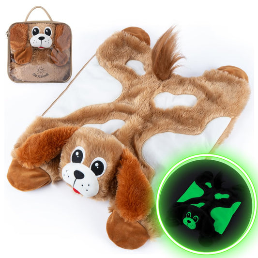 Glow in The Dark Weighted Lap Pad, Weighted Stuffed Animals for Adults & Kids, Weighted Plush, Weighted Lap Blanket, Sensory Products for Adults Kids Elderly 4 Lbs, Lap Pads for Adults