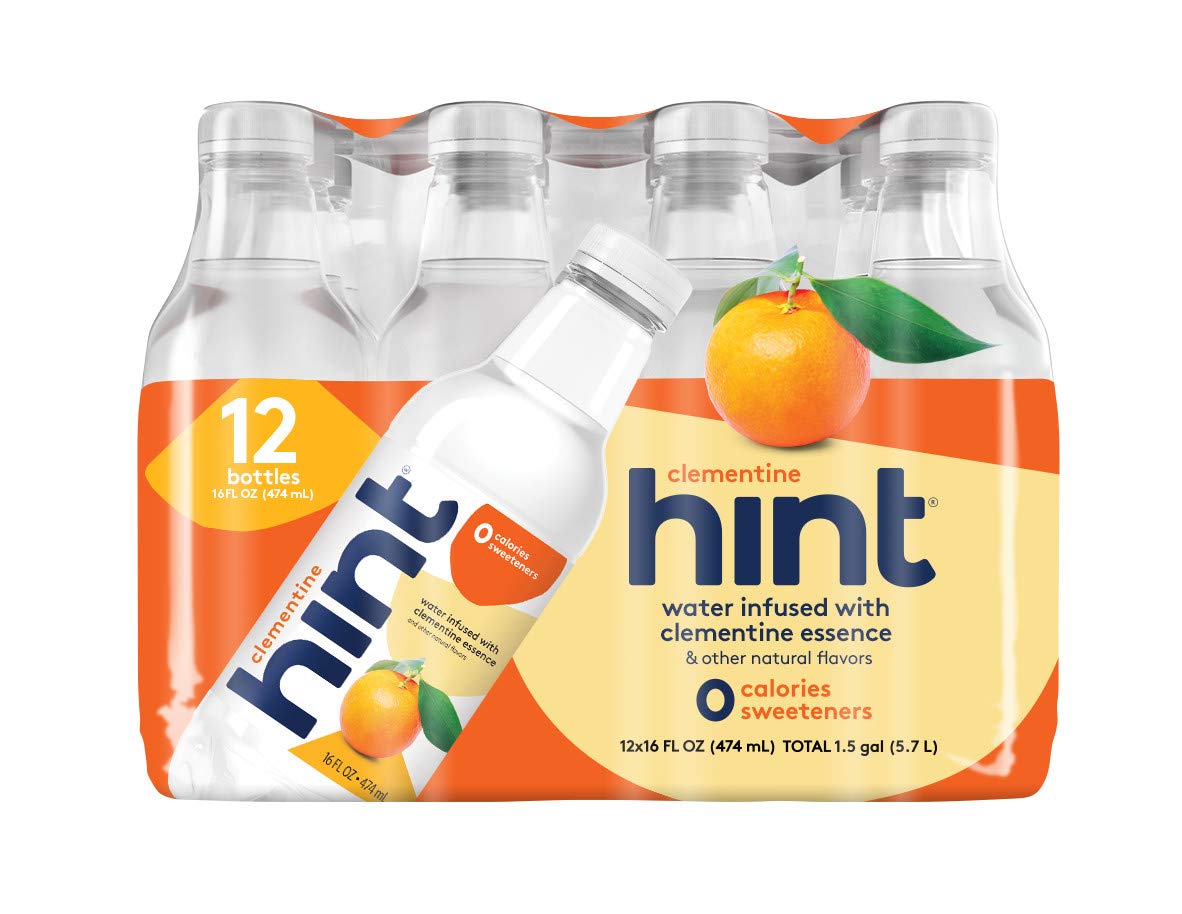 Hint Water Red Variety Pack, 3 Bottles Each of: Peach, Raspberry, Watermelon, and Strawberry Lemon, Zero Calories, Zero Sugar and Zero Sweeteners, 16 Fl Oz (Pack of 12)