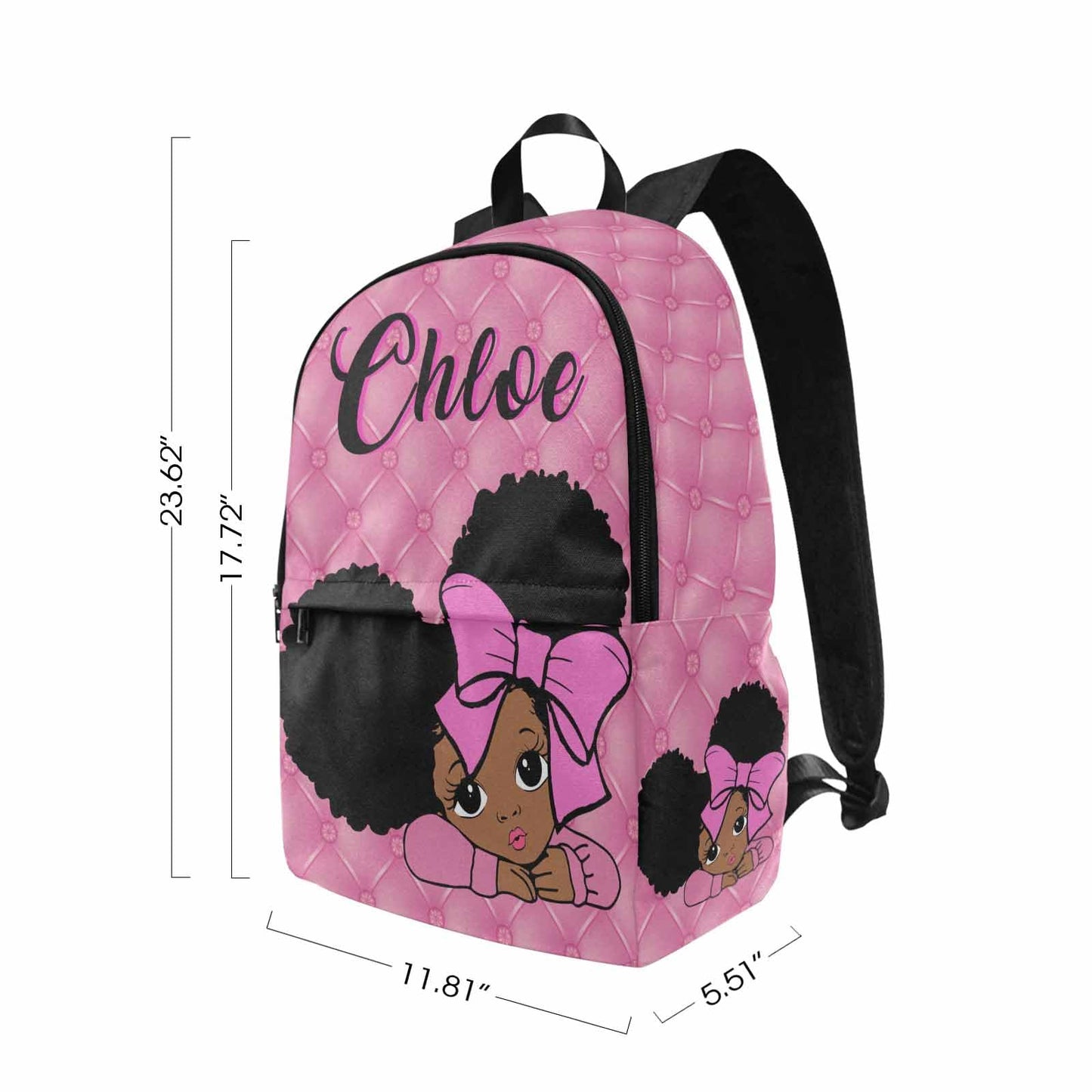 Personalized Backpack Set from Mom Dad, Custom Dark Pink Stars Bookbag and Lunch Box Customized Name Schoolbag Fashion Shoulder Bag Travel Bag for Family