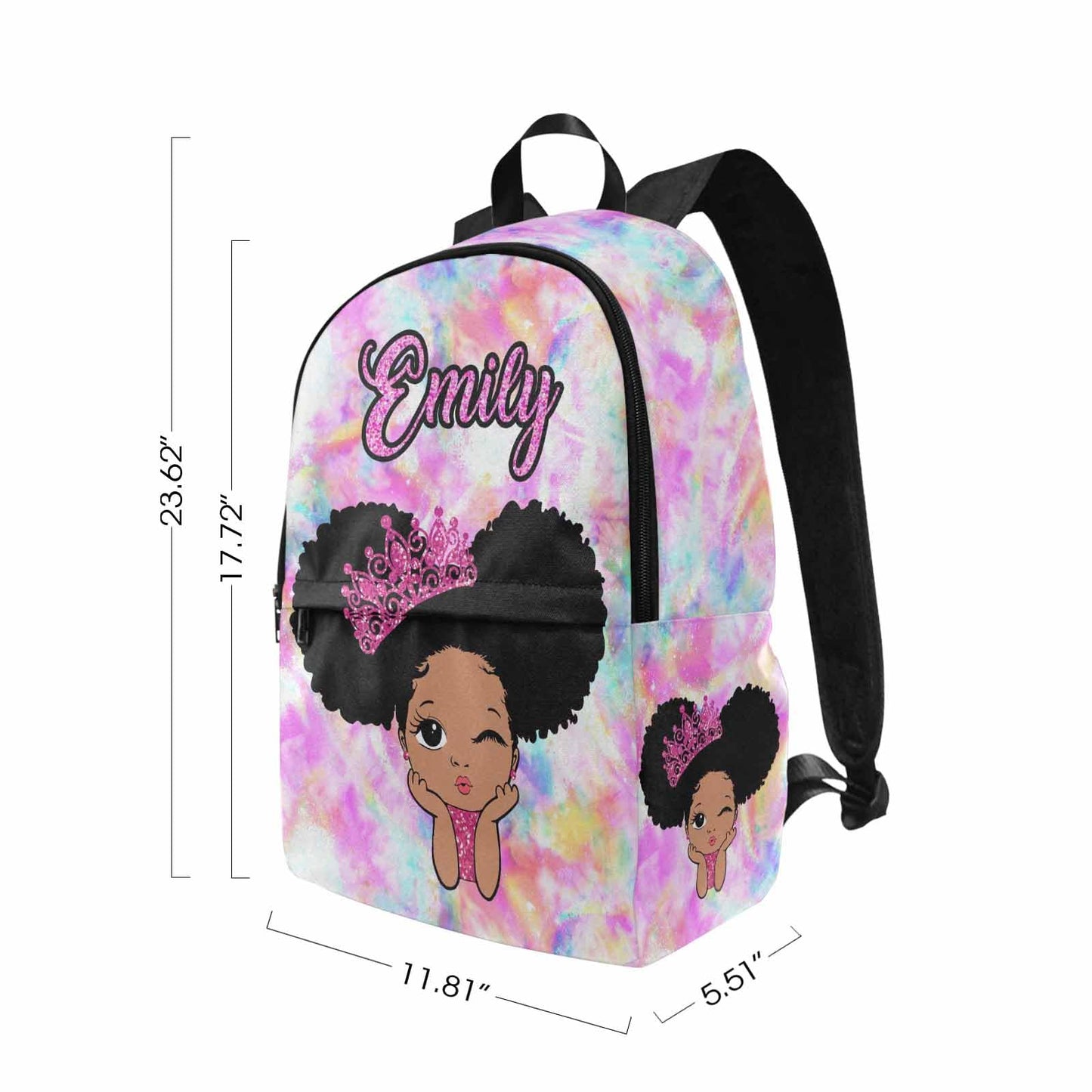 Personalized Backpack Set from Mom Dad, Custom Dark Pink Stars Bookbag and Lunch Box Customized Name Schoolbag Fashion Shoulder Bag Travel Bag for Family