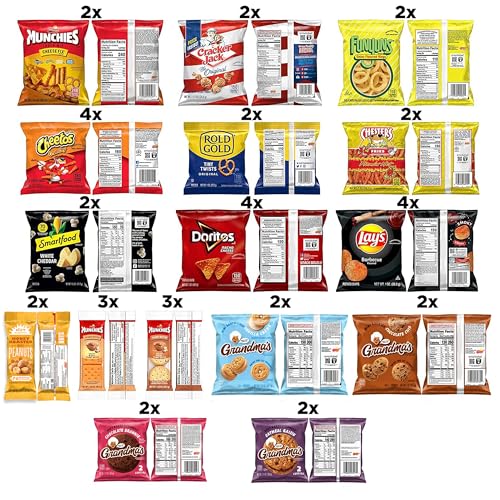 Frito Lay Ultimate Classic Snacks Package, Variety Assortment of Chips, Cookies, Crackers, & Nuts, (Pack of 40) (Packaging May Vary)