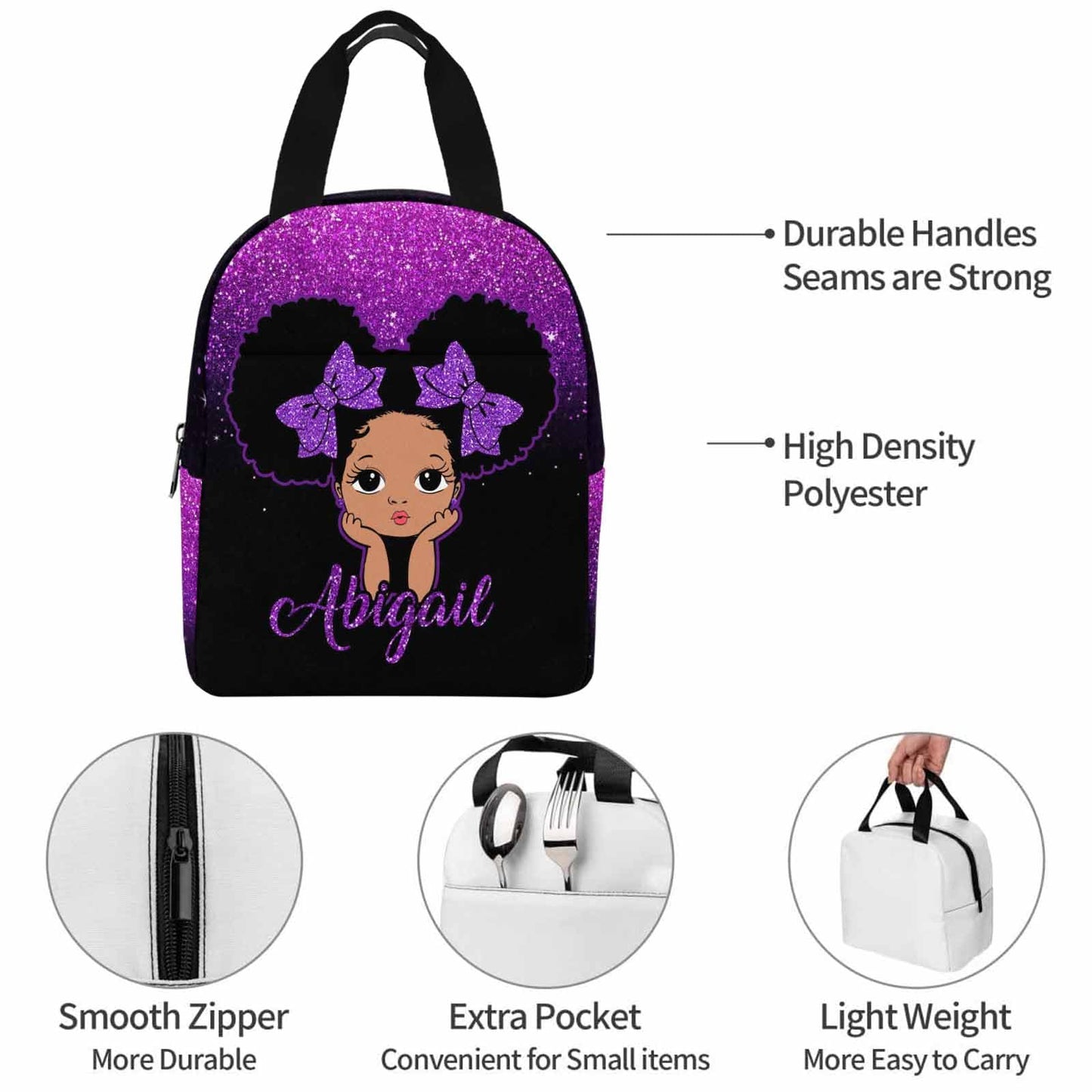 Personalized Backpack Set from Mom Dad, Custom Dark Pink Stars Bookbag and Lunch Box Customized Name Schoolbag Fashion Shoulder Bag Travel Bag for Family