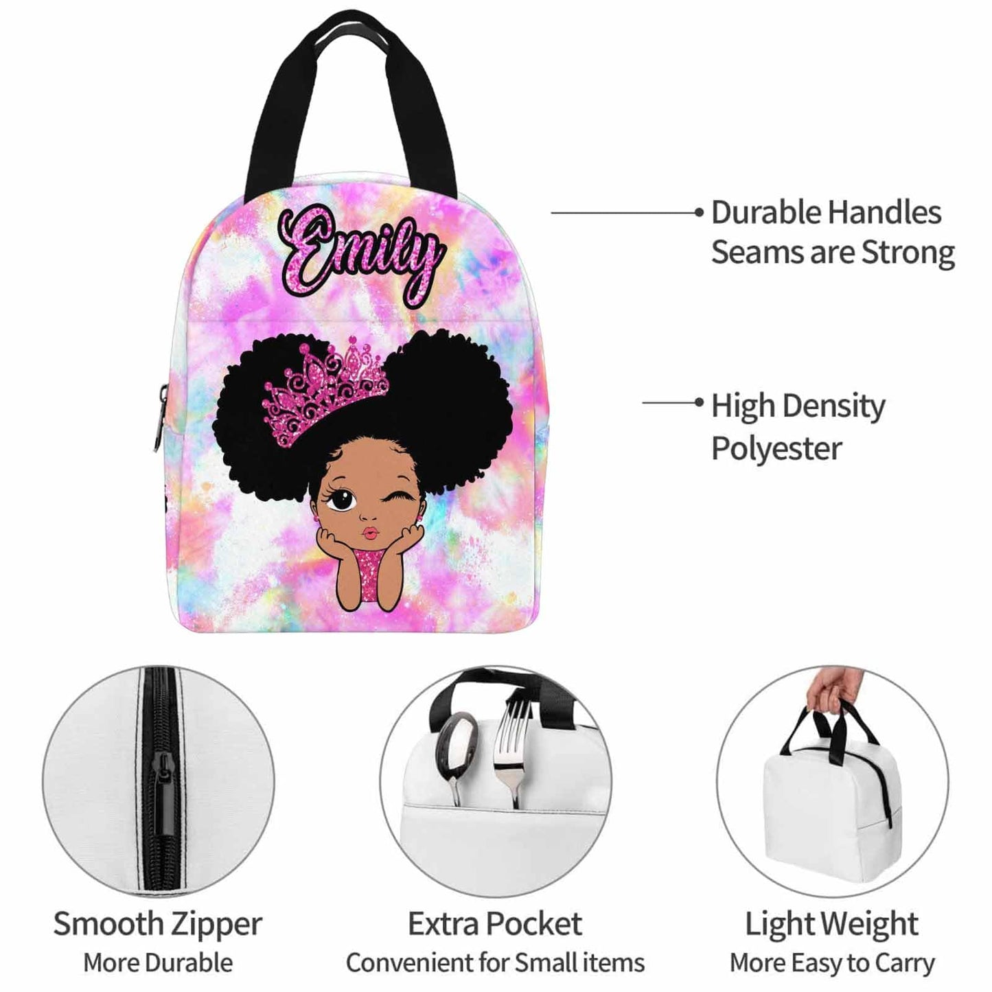 Personalized Backpack Set from Mom Dad, Custom Dark Pink Stars Bookbag and Lunch Box Customized Name Schoolbag Fashion Shoulder Bag Travel Bag for Family