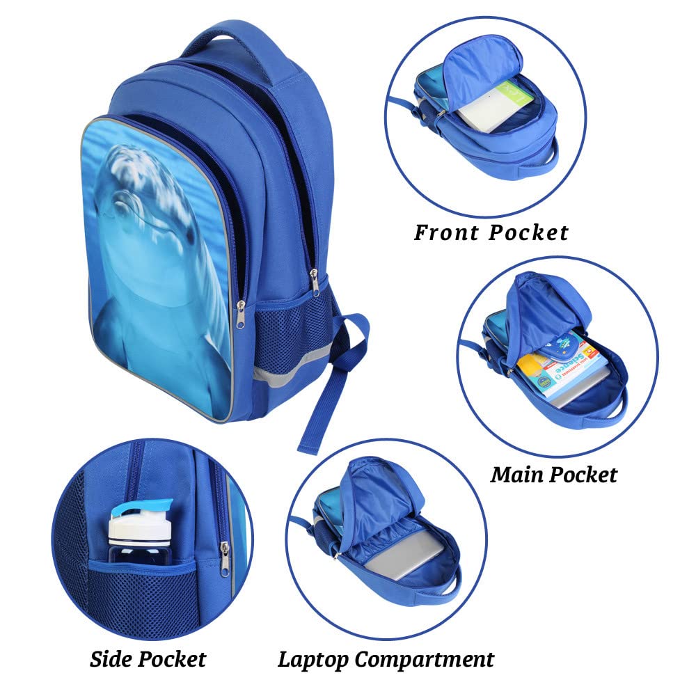 Luminous 3D Print School Backpack Large Capacity Lightweight Students Bookbag for Kids