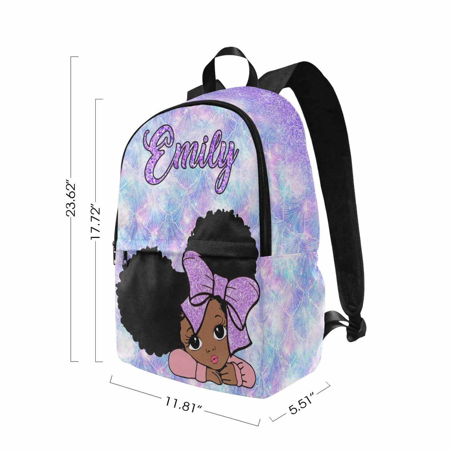 Personalized Backpack Set from Mom Dad, Custom Dark Pink Stars Bookbag and Lunch Box Customized Name Schoolbag Fashion Shoulder Bag Travel Bag for Family