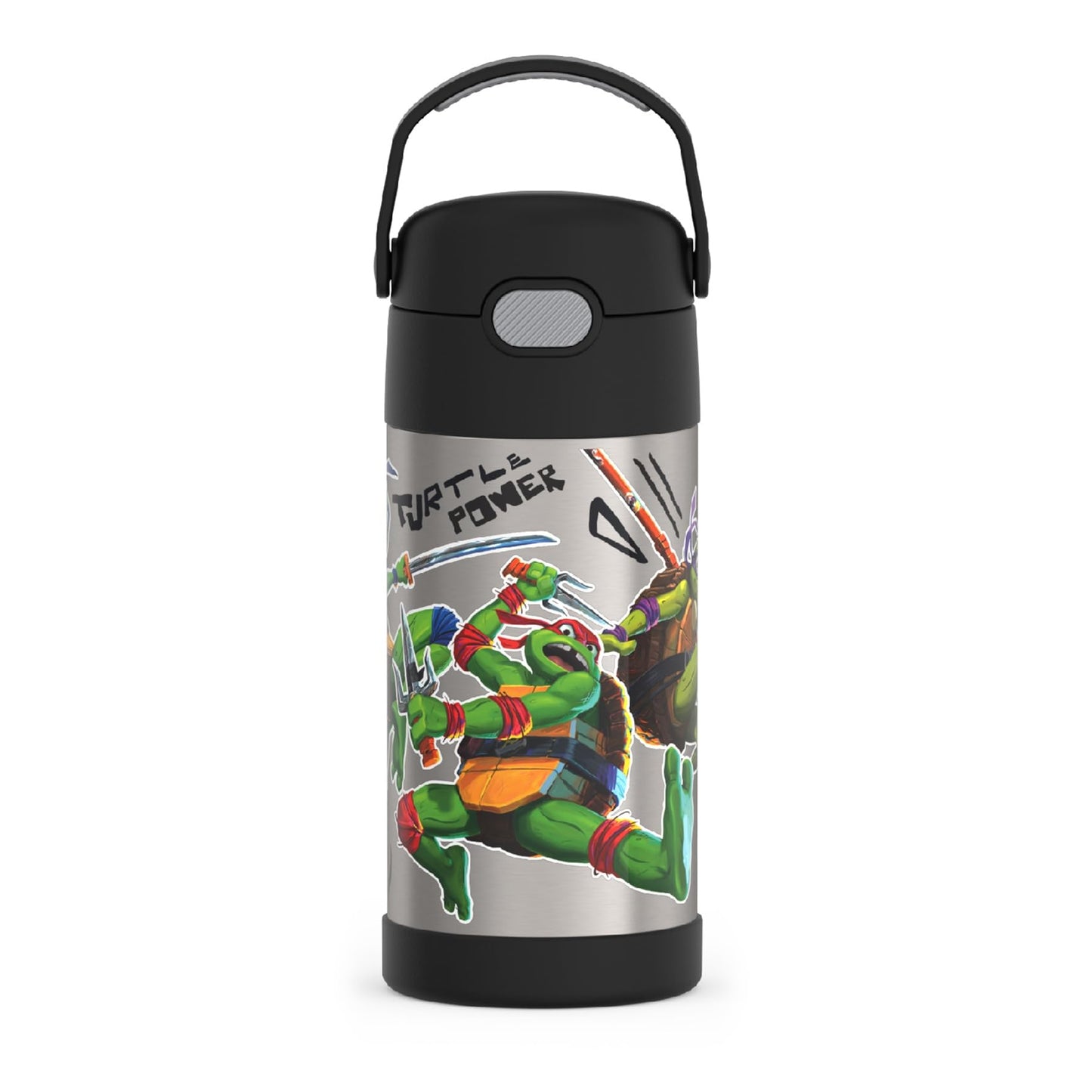 THERMOS FUNTAINER Water Bottle with Straw - 12 Ounce, Pokémon - Kids Stainless Steel Vacuum Insulated Water Bottle with Lid