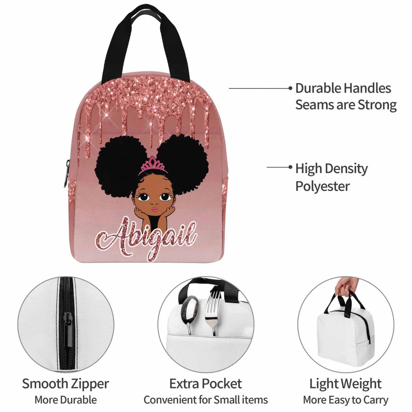 Personalized Backpack Set from Mom Dad, Custom Dark Pink Stars Bookbag and Lunch Box Customized Name Schoolbag Fashion Shoulder Bag Travel Bag for Family