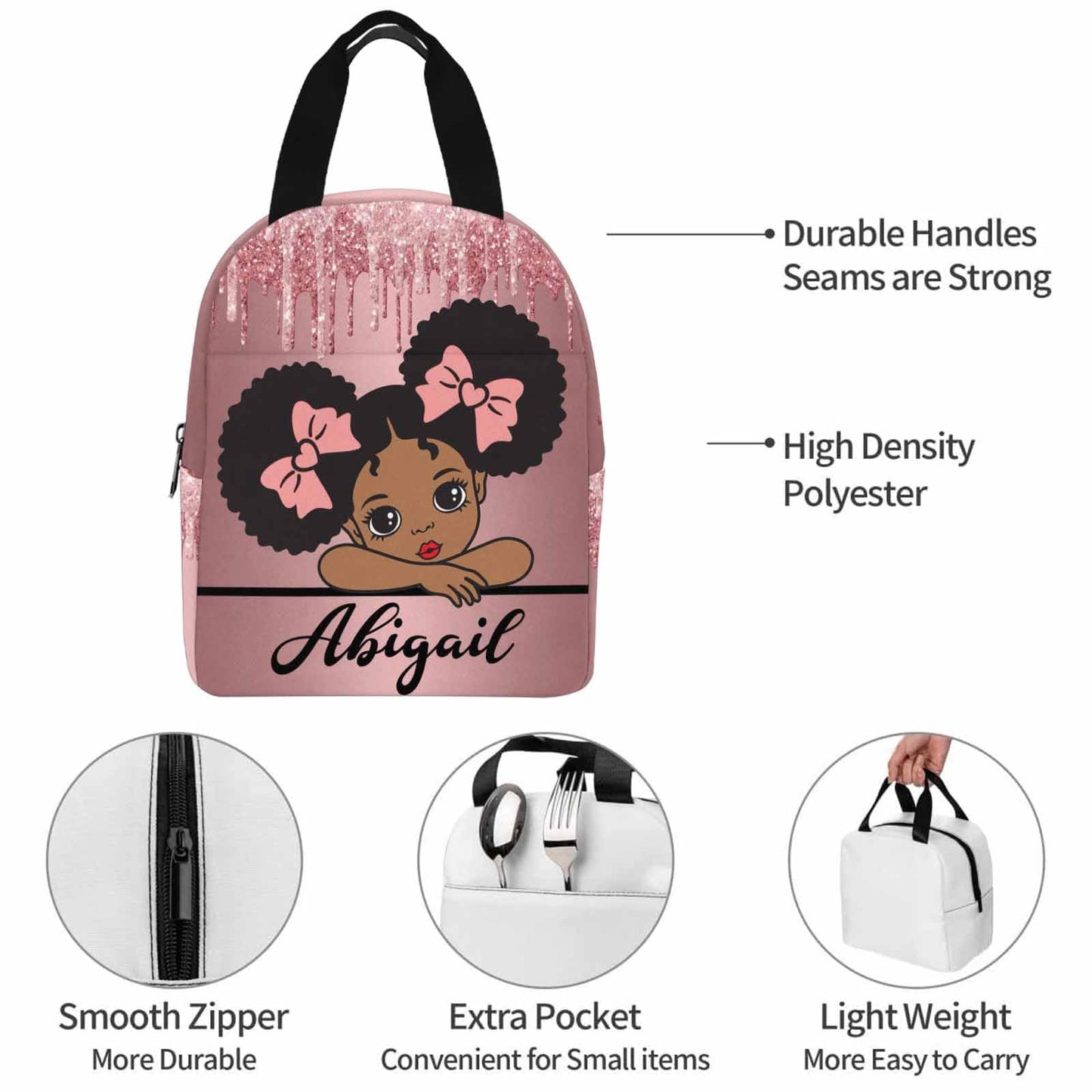 Personalized Backpack Set from Mom Dad, Custom Dark Pink Stars Bookbag and Lunch Box Customized Name Schoolbag Fashion Shoulder Bag Travel Bag for Family