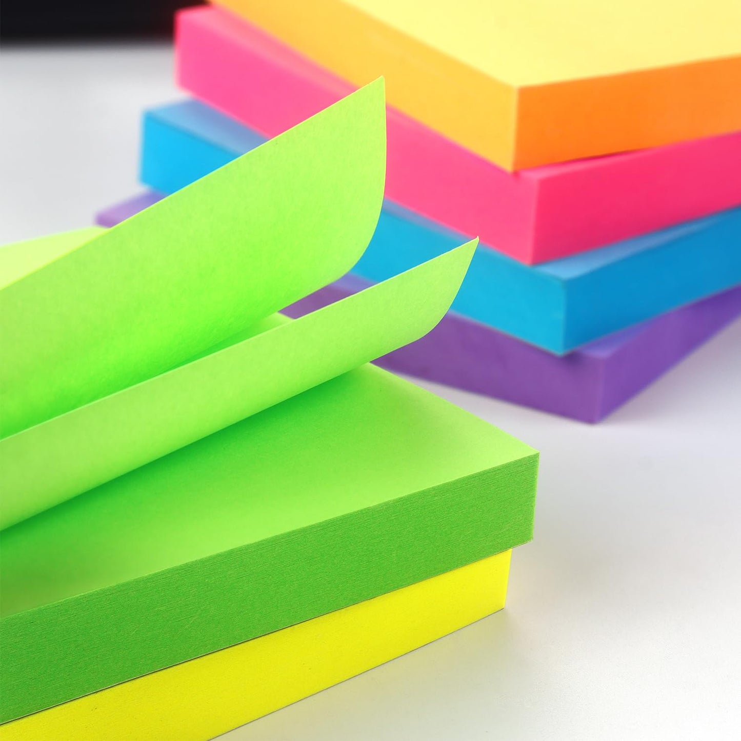 Sticky Notes 3x3 inch Bright Colors Self-Stick Pads 6 Pads/Pack 100 Sheets/Pad Total 600 Sheets