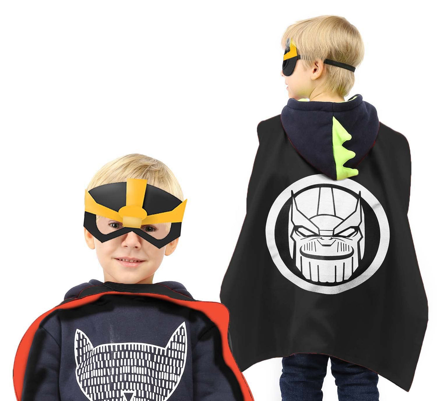 Superhero Capes and Masks Cosplay Costumes Birthday Party Christmas Halloween Dress up Gift for Kids (New Hulk 5 Sets)