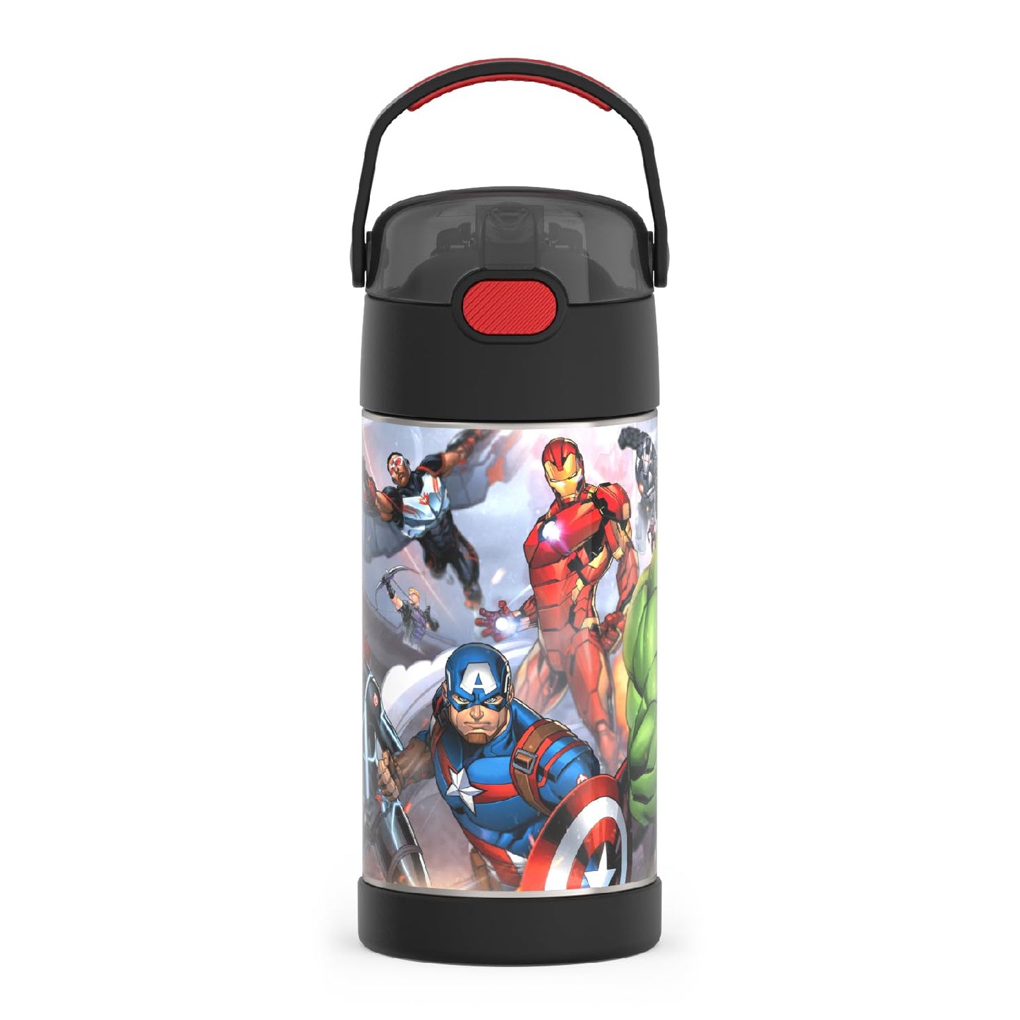 THERMOS FUNTAINER Water Bottle with Straw - 12 Ounce, Pokémon - Kids Stainless Steel Vacuum Insulated Water Bottle with Lid