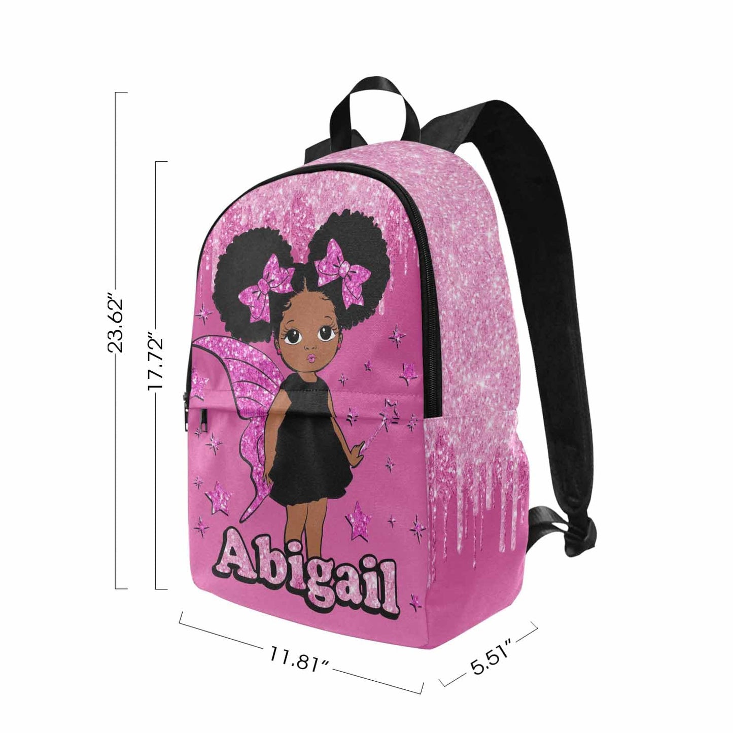 Personalized Backpack Set from Mom Dad, Custom Dark Pink Stars Bookbag and Lunch Box Customized Name Schoolbag Fashion Shoulder Bag Travel Bag for Family