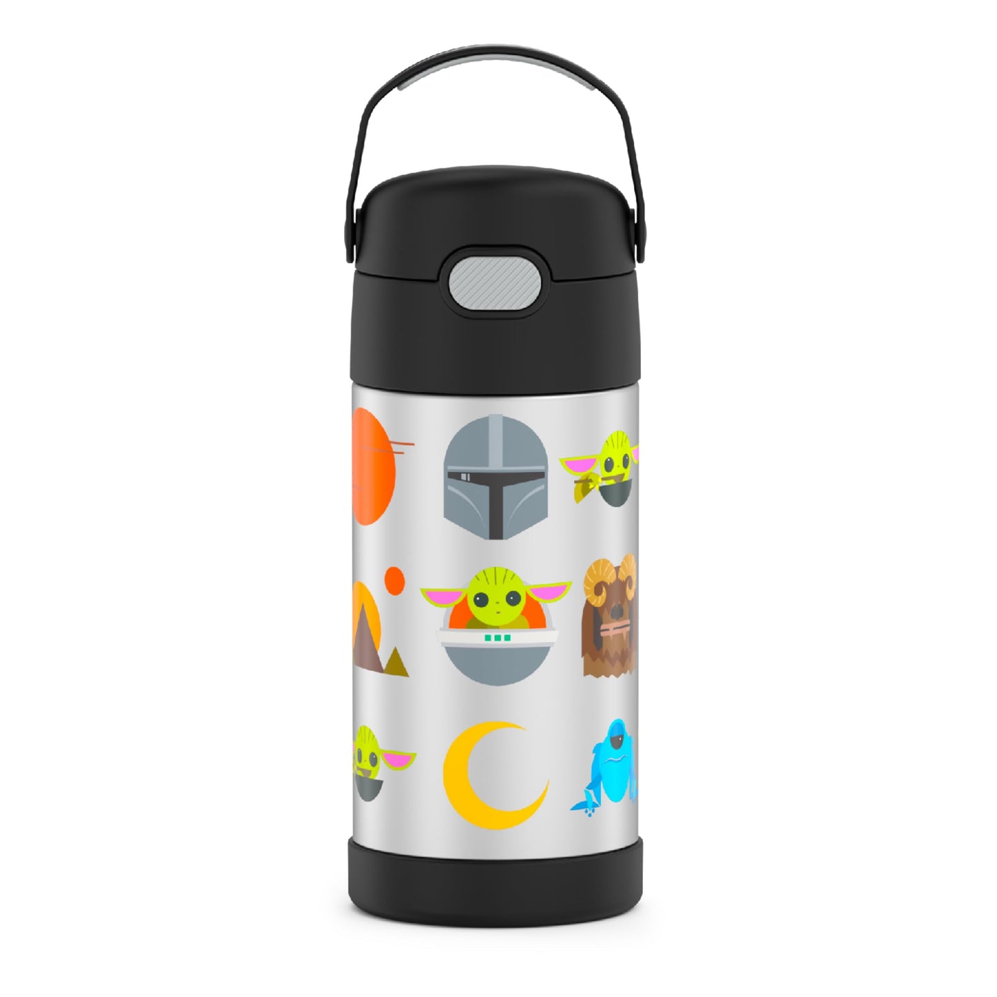 THERMOS FUNTAINER Water Bottle with Straw - 12 Ounce, Pokémon - Kids Stainless Steel Vacuum Insulated Water Bottle with Lid