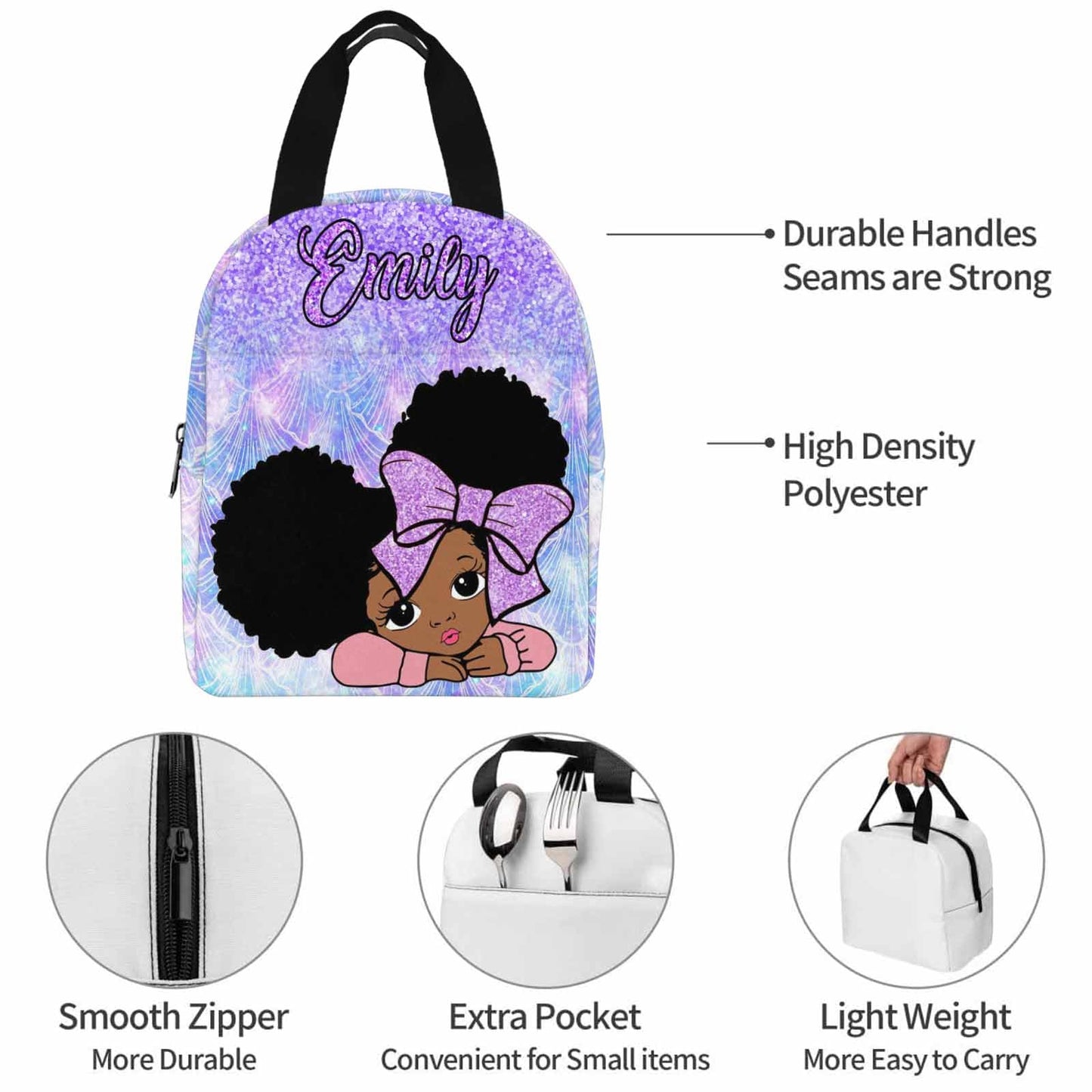 Personalized Backpack Set from Mom Dad, Custom Dark Pink Stars Bookbag and Lunch Box Customized Name Schoolbag Fashion Shoulder Bag Travel Bag for Family