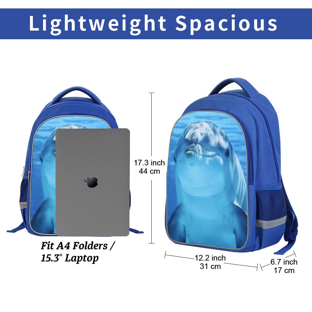 Luminous 3D Print School Backpack Large Capacity Lightweight Students Bookbag for Kids