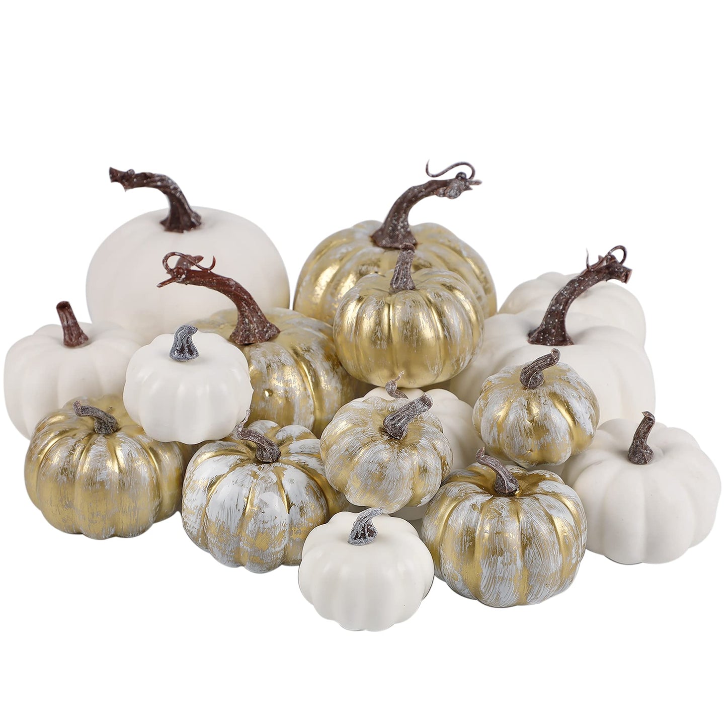 winemana 50pcs Fall Pumpkins Decor Set, Mini Artificial Gourd Fall Leaves Acorns Decorations for Home, Fall Centerpieces for Tables, Thanksgiving Vase Filler, Harvest Farmhouse Table Tiered Tray Set