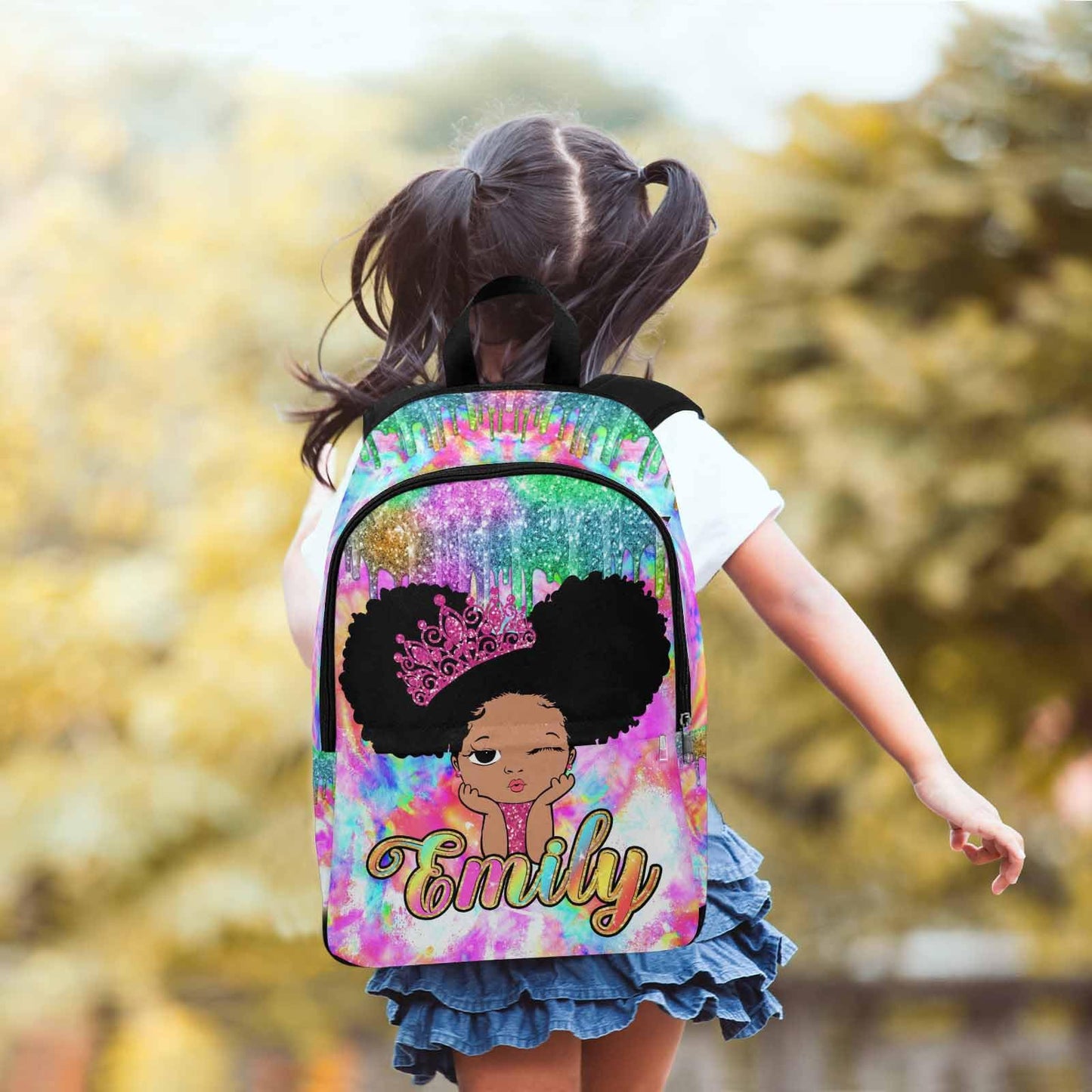 M YESCUSTOM Custom School Butterfly Backpack for Girls, Personalized Name Girls Bookbag Elementary Middle School Bags Travel Laptop Back Pack Casual Daypacks