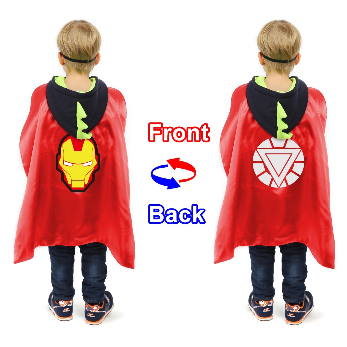 Superhero Capes and Masks Cosplay Costumes Birthday Party Christmas Halloween Dress up Gift for Kids (New Hulk 5 Sets)