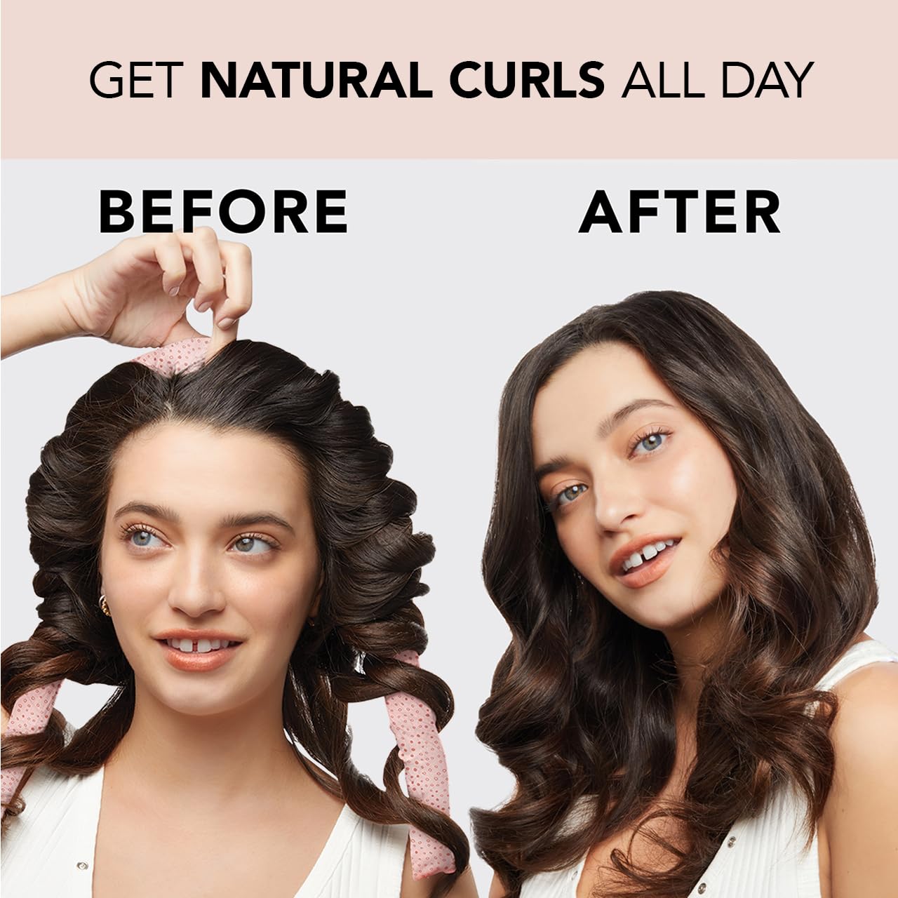 Kitsch Satin Heatless Curling Set - Heatless Hair Curlers to Sleep in - Heatless Curls Overnight - Heatless Curling Rod - No Heat Curls Overnight - Overnight Blowout Rods - Soft Hair Rollers - Sunset