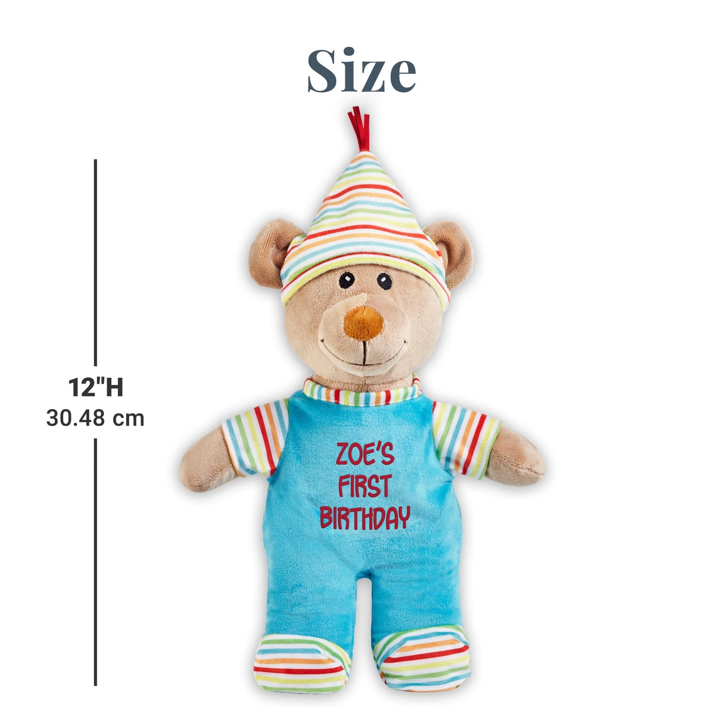 Let's Make Memories Personalized Pajama Bear - Stuffed Animal - Teddy Bear - Newborn - Baby - Kids - Blue