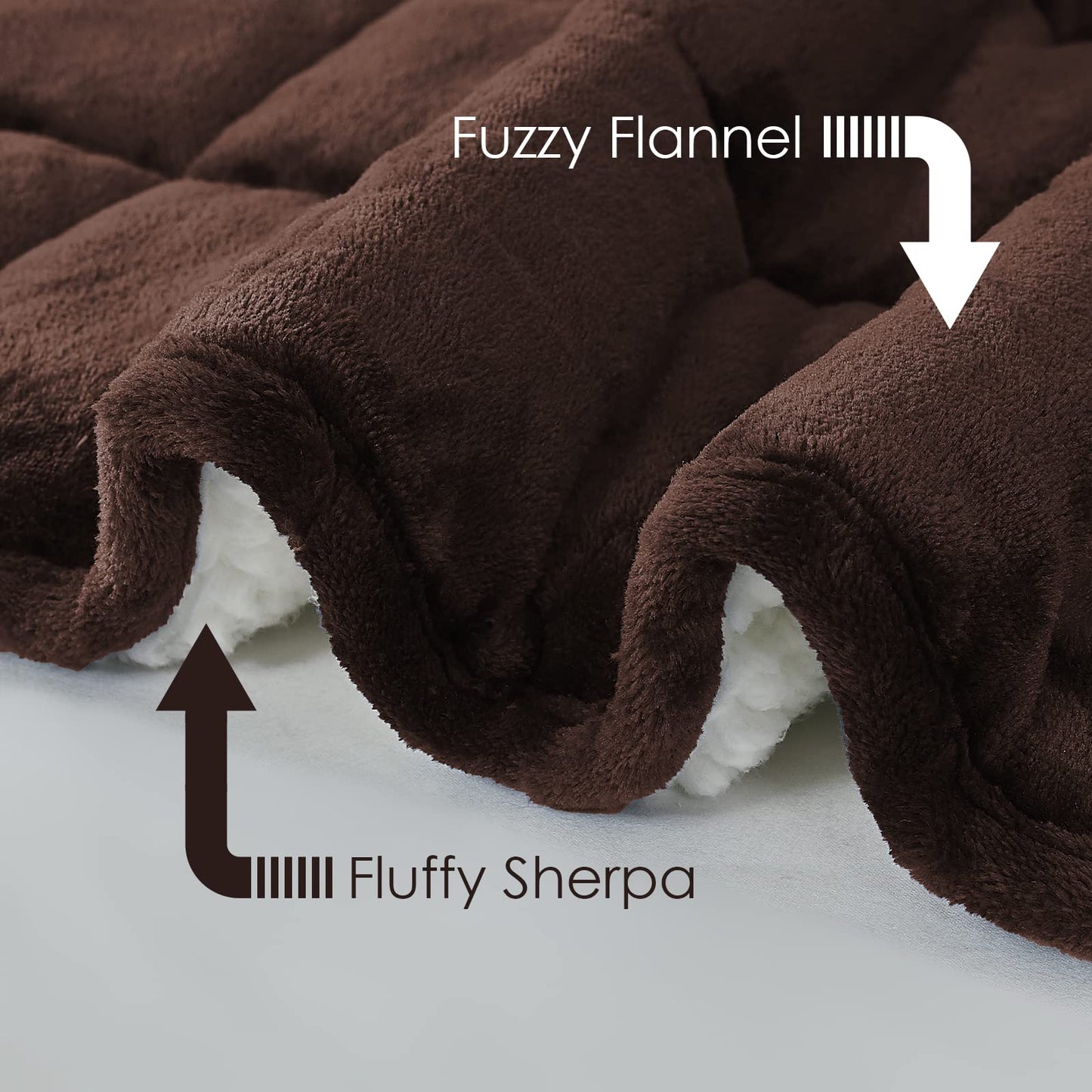 CYMULA Sherpa Weighted Blanket Queen Size - 60"x80" 15lbs Soft Plush Flannel Fleece Heavy Blankets for Adults - Cozy Warm Snuggly Fuzzy Throw Blanket for Bed Couch Sofa - Gifts for Men Women Christmas