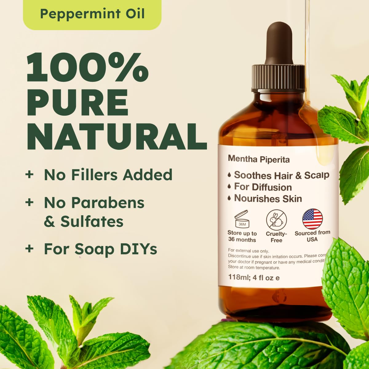 Kukka Rosemary Oil for Hair - 100% Natural Rosemary Hair Oil - Rosemary Essential Oils for Skin, Diffuser & Aromatherapy - Soap Making & DIY (4 Fl Oz)