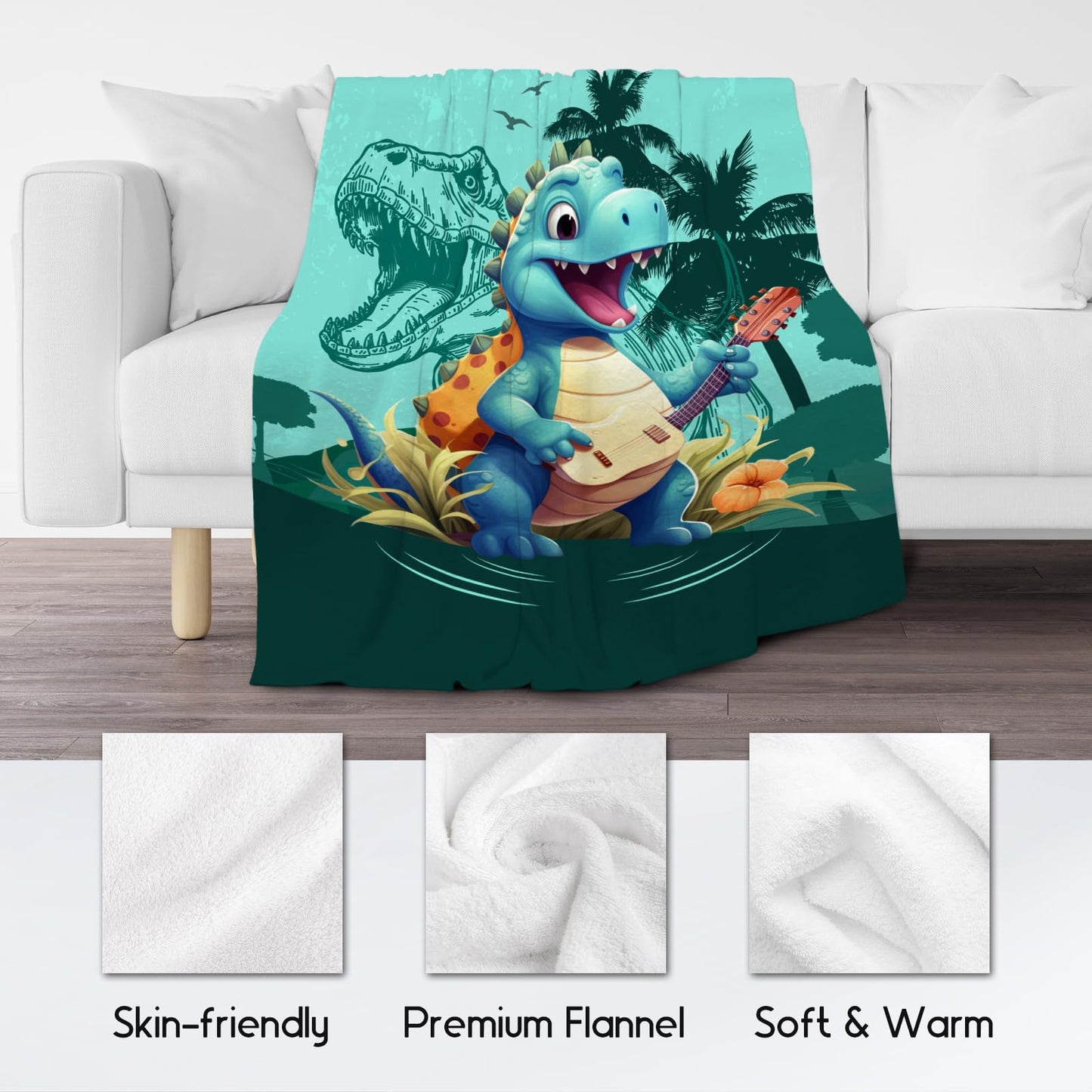 Kids Throw Blankets for Boys Girls, Dinosaur Blanket for Boys, Soft Fuzzy Flannel Throw Blanket Dinosaur Gifts Ideal, 40"x50" Toddler Blankets for Boys Dinosaur Room Decor