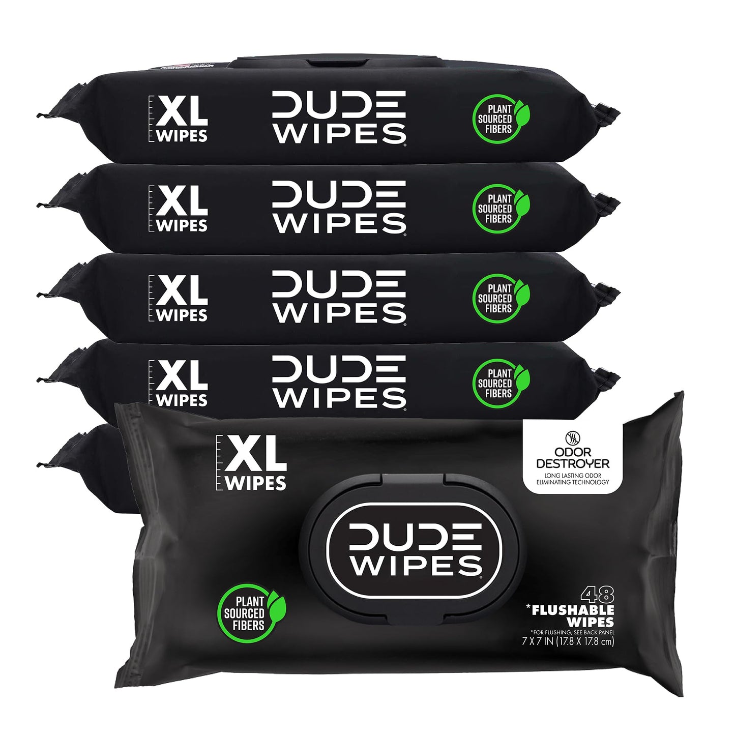 DUDE Wipes - Flushable Wipes - 6 Pack, 288 Wipes - DUMPkin Spice with Clove, Nutmeg, and Other Fall Pumpkin Spice Scents - Septic and Sewer Safe Butt Wipes For Adults, Extra Large