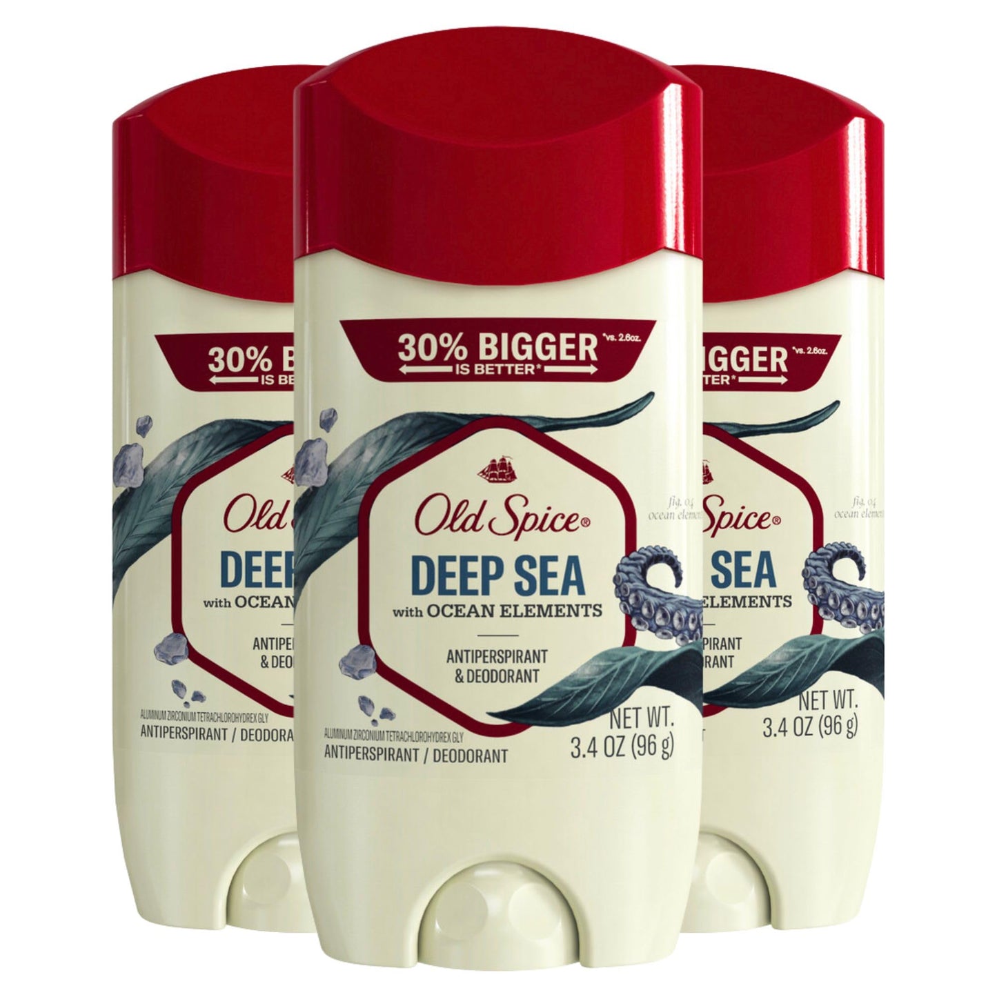 Old Spice Aluminum Free Deodorant for Men, 24/7 Odor Protection, 24/7 Lasting Freshness, Red Collection, Swagger with Cedarwood Scent, 3.8 oz (Pack of 3)