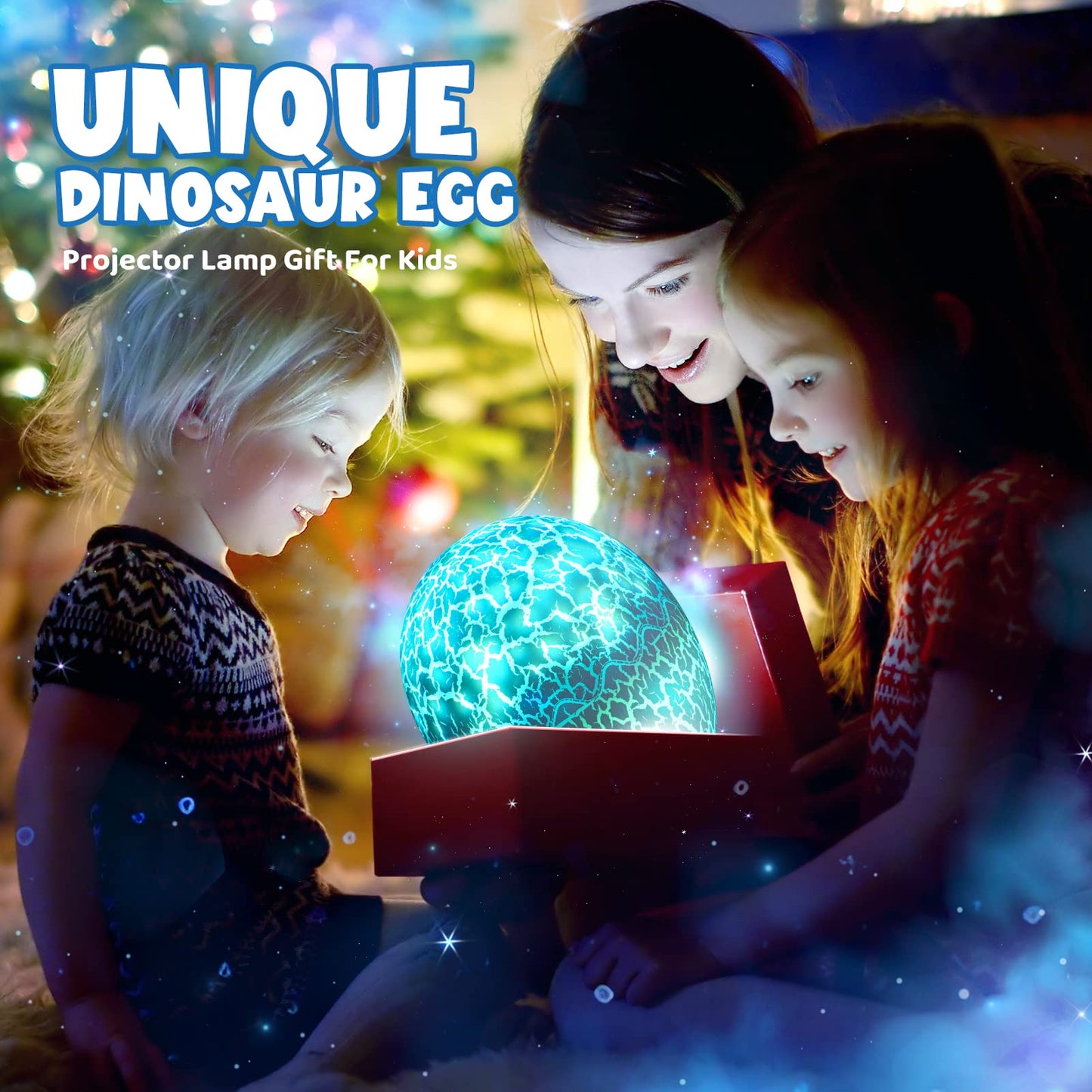 Dinosaur Toys for Kids Age 3-12: Wired Dinosaurs Egg Night Light Gifts for Boys 4 5 6 7 8 9 Year Old 2-in-1 Dino & Star Projector with 360° Rotation Timer for Boy Ages 3-5 Birthday Easter Gifts Decor