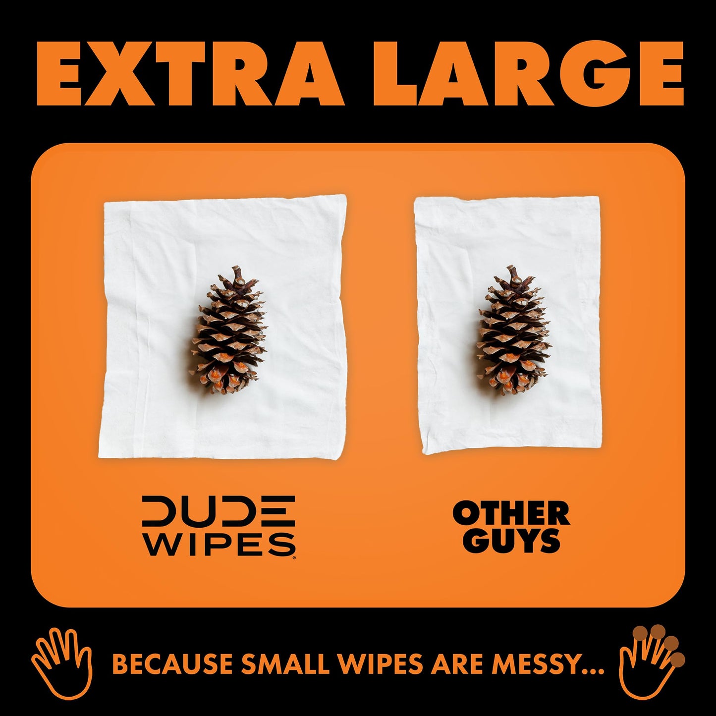 DUDE Wipes - Flushable Wipes - 6 Pack, 288 Wipes - DUMPkin Spice with Clove, Nutmeg, and Other Fall Pumpkin Spice Scents - Septic and Sewer Safe Butt Wipes For Adults, Extra Large