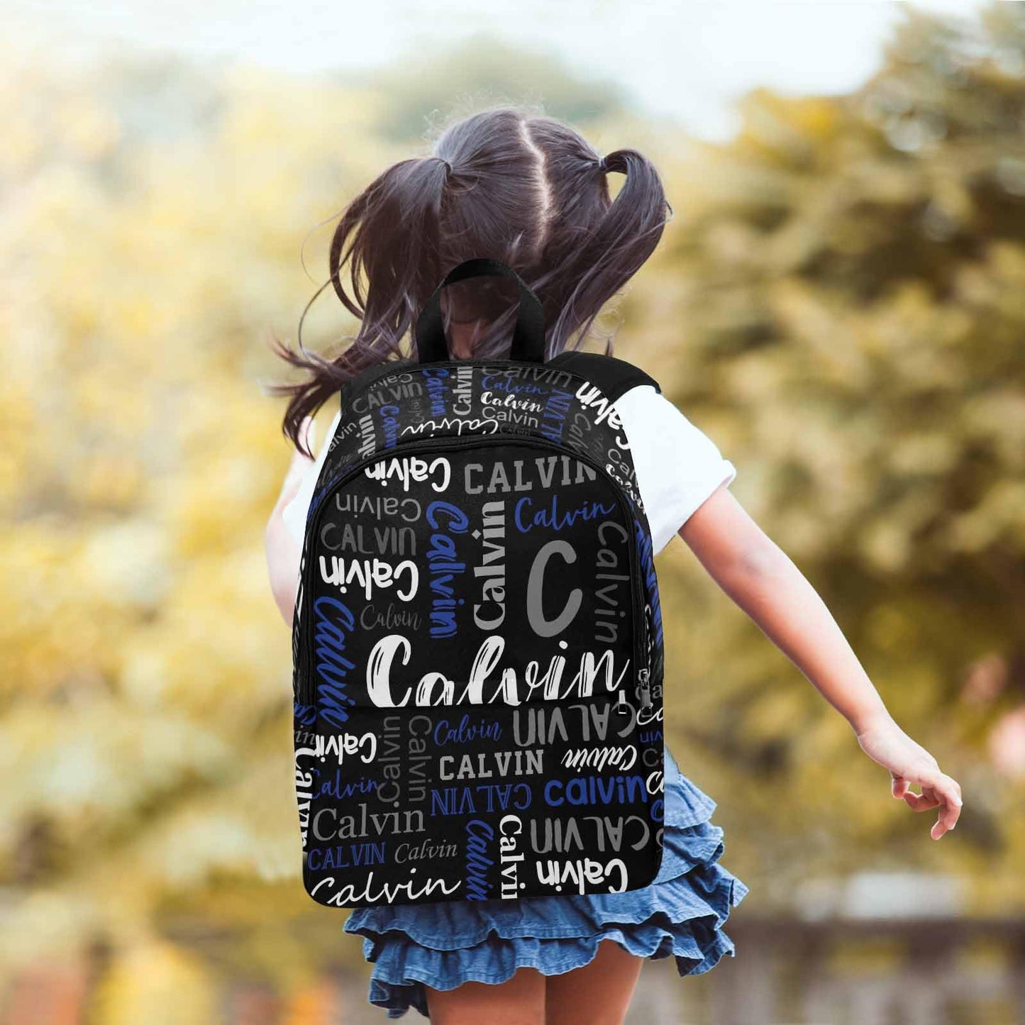 InterestPrint Custom Kids Backpack for Girls Sparkle Children Casual Daypack Backpacks with Lunch Bag Personalized with Kid's Name Preschool School Bag, Children Travel Bookbag for School Season