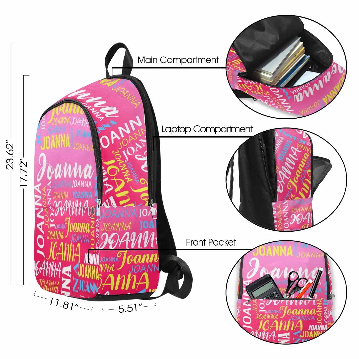 M YESCUSTOM Custom School Butterfly Backpack for Girls, Personalized Name Girls Bookbag Elementary Middle School Bags Travel Laptop Back Pack Casual Daypacks