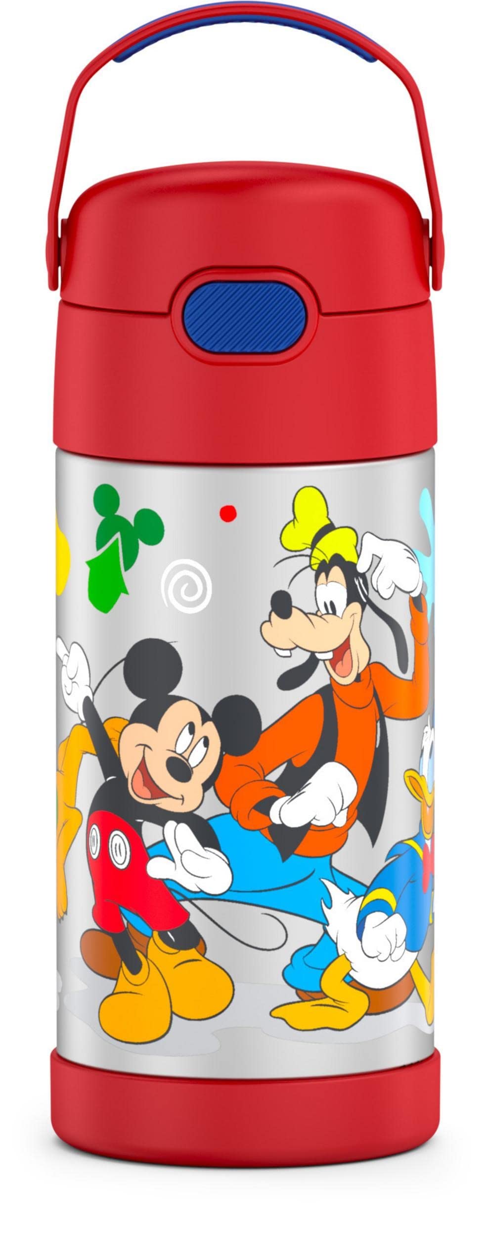 THERMOS FUNTAINER Water Bottle with Straw - 12 Ounce, Pokémon - Kids Stainless Steel Vacuum Insulated Water Bottle with Lid