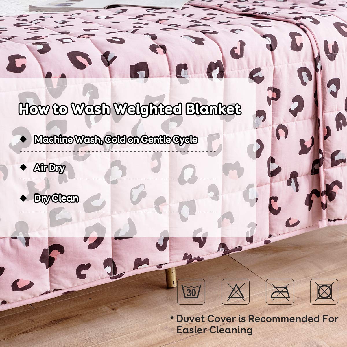 Sivio Weighted Blanket (36"x 48" 5lbs), Cotton Heavy Blanket with Glass Beads, Breathable and Soft Weighted Throw, Pink Cat