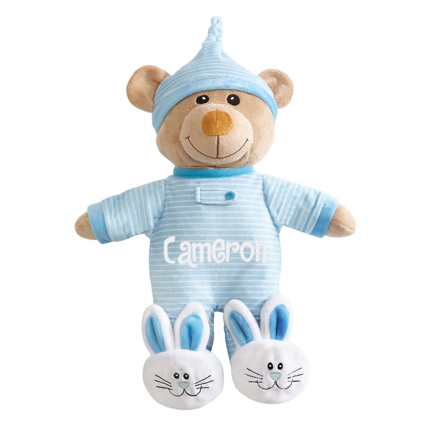 Let's Make Memories Personalized Pajama Bear - Stuffed Animal - Teddy Bear - Newborn - Baby - Kids - Blue