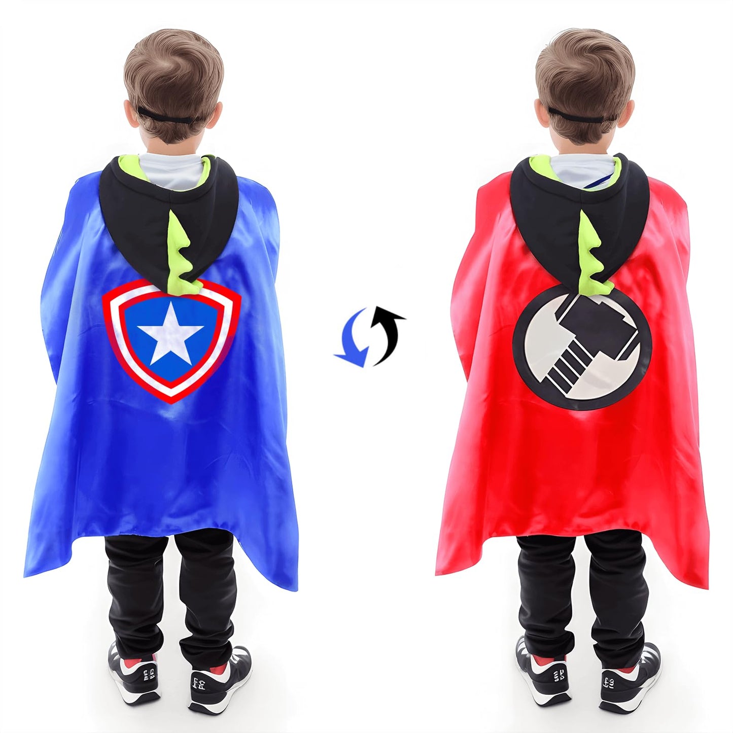 Dress Up Toys - Superhero Capes and Masks, Costumes Set for Kids - Ideal for Cosplay, Birthday Party, Christmas, Halloween - Fun Gift for 3-10 Year Old Boys and Girls