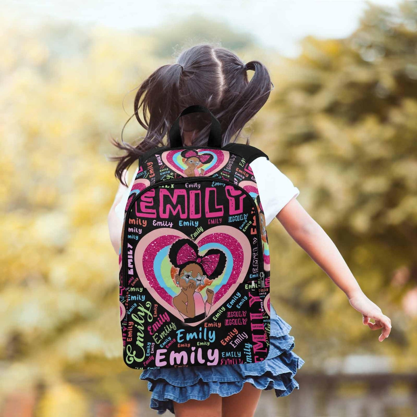 M YESCUSTOM Custom School Butterfly Backpack for Girls, Personalized Name Girls Bookbag Elementary Middle School Bags Travel Laptop Back Pack Casual Daypacks