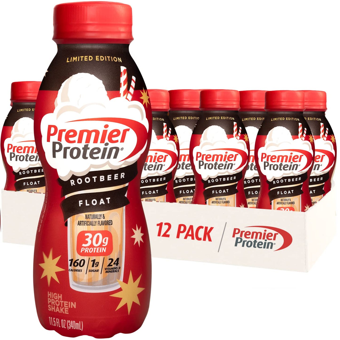 Premier Protein Shake, Chocolate, 30g Protein 1g Sugar 24 Vitamins Minerals Nutrients to Support Immune Health, 11.5 fl oz (Pack of 12)