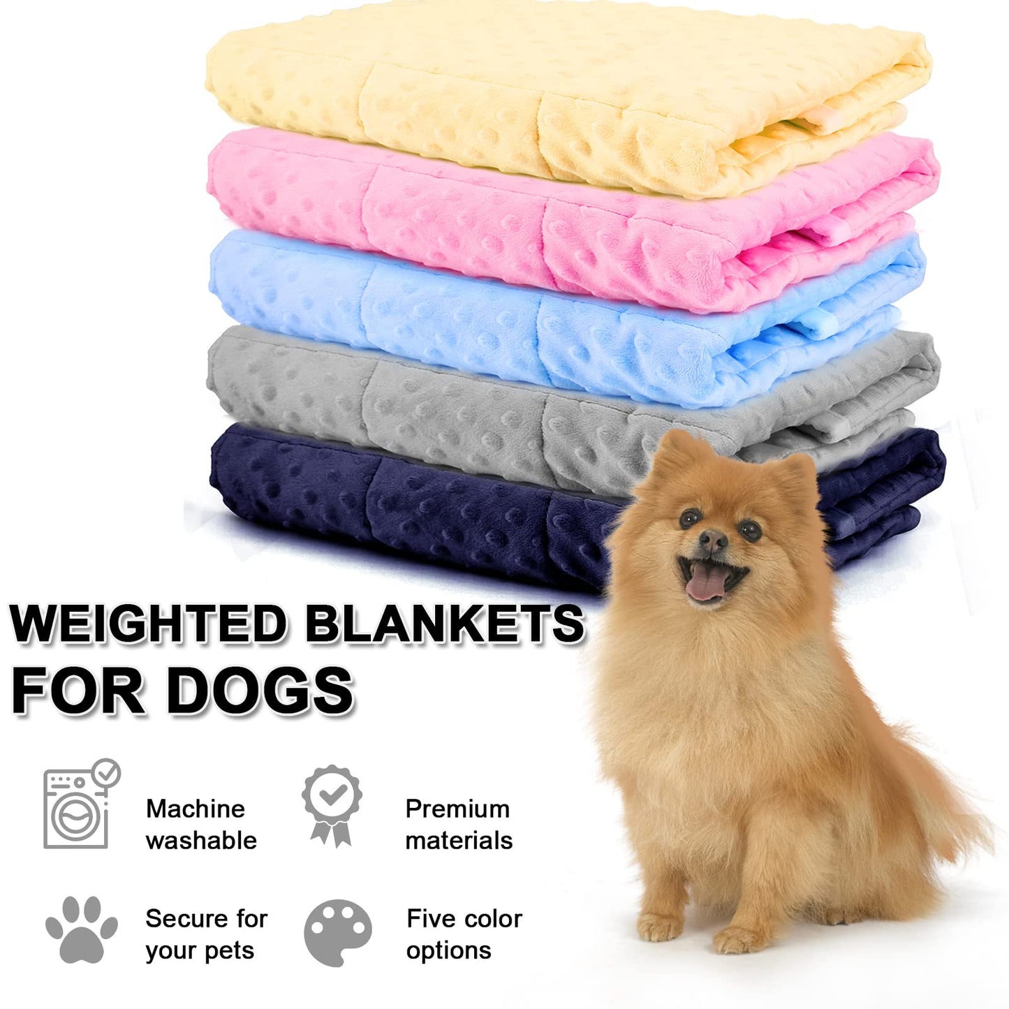 LaSyL Weighted Blanket for Pets | Thunder Blanket for Dogs Anxiety | Premium Soft Minky | Relaxation & Calming & Anti Anxiety | Blue Grey Star, Washable Large 40" L x 47" W