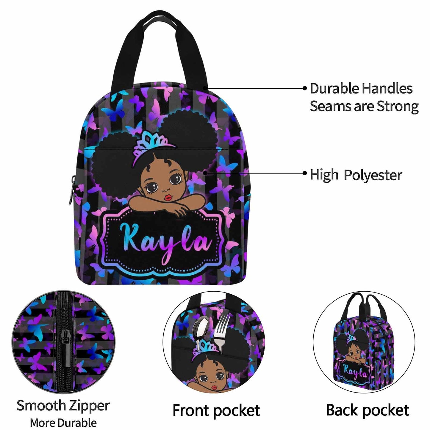 M YESCUSTOM Custom School Butterfly Backpack for Girls, Personalized Name Girls Bookbag Elementary Middle School Bags Travel Laptop Back Pack Casual Daypacks