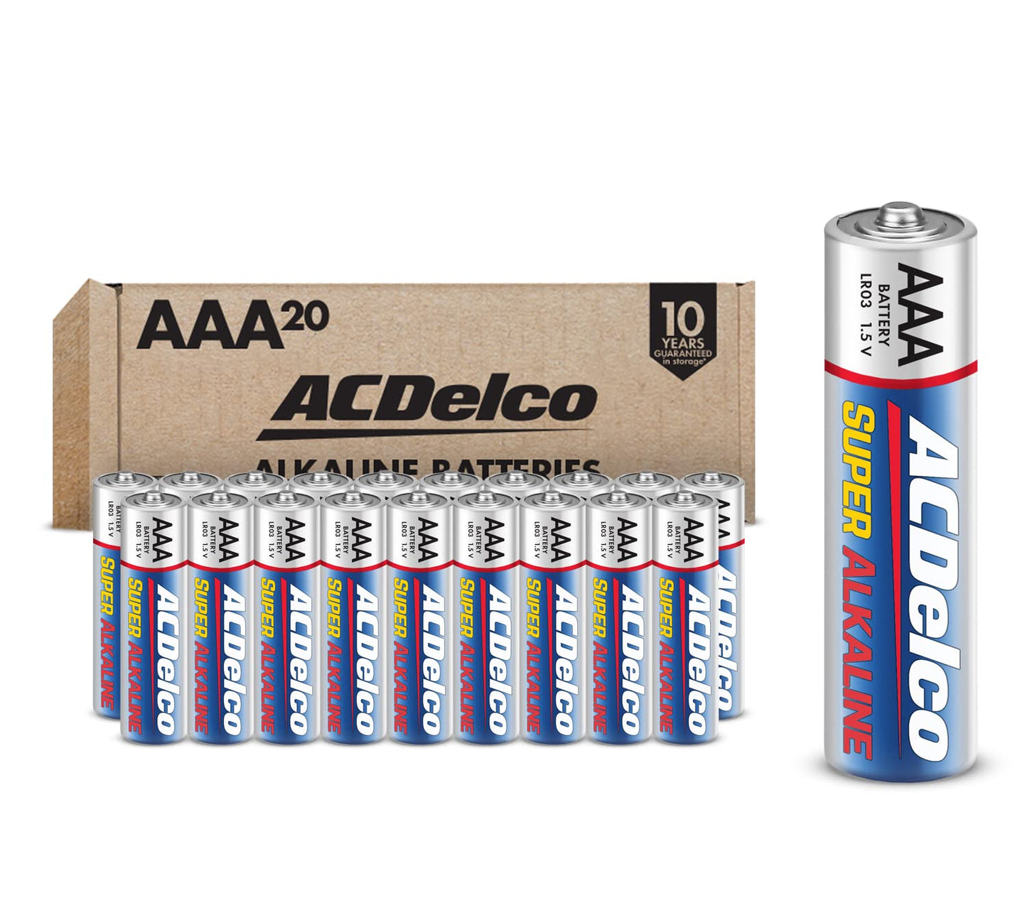 ACDelco 48-Count AAA Batteries, Maximum Power Super Alkaline Battery, 10-Year Shelf Life