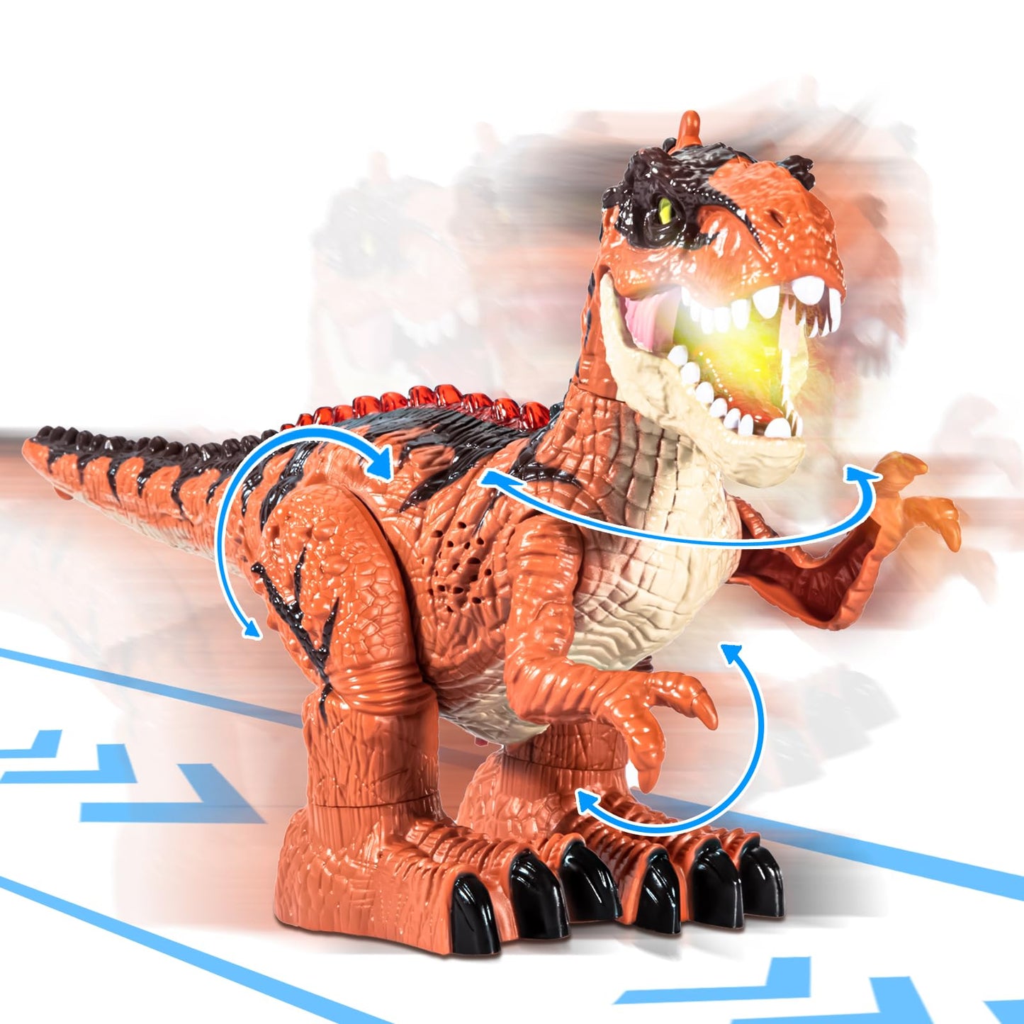 Remote Control Velociraptor Toy for Kids 4-7 Years, Electric Stunt Realistic Walking Jurassic Velociraptor with Lights and Sounds, Rechargeable Dinosaur Robot Birthday Gift for Boys 3+