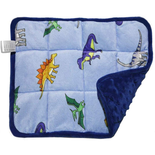 MAXTID Kids Weightd Lap Pad 12"x18" 2lb Mini Lap Pad Blanket for Kids, Blue Dinosaur